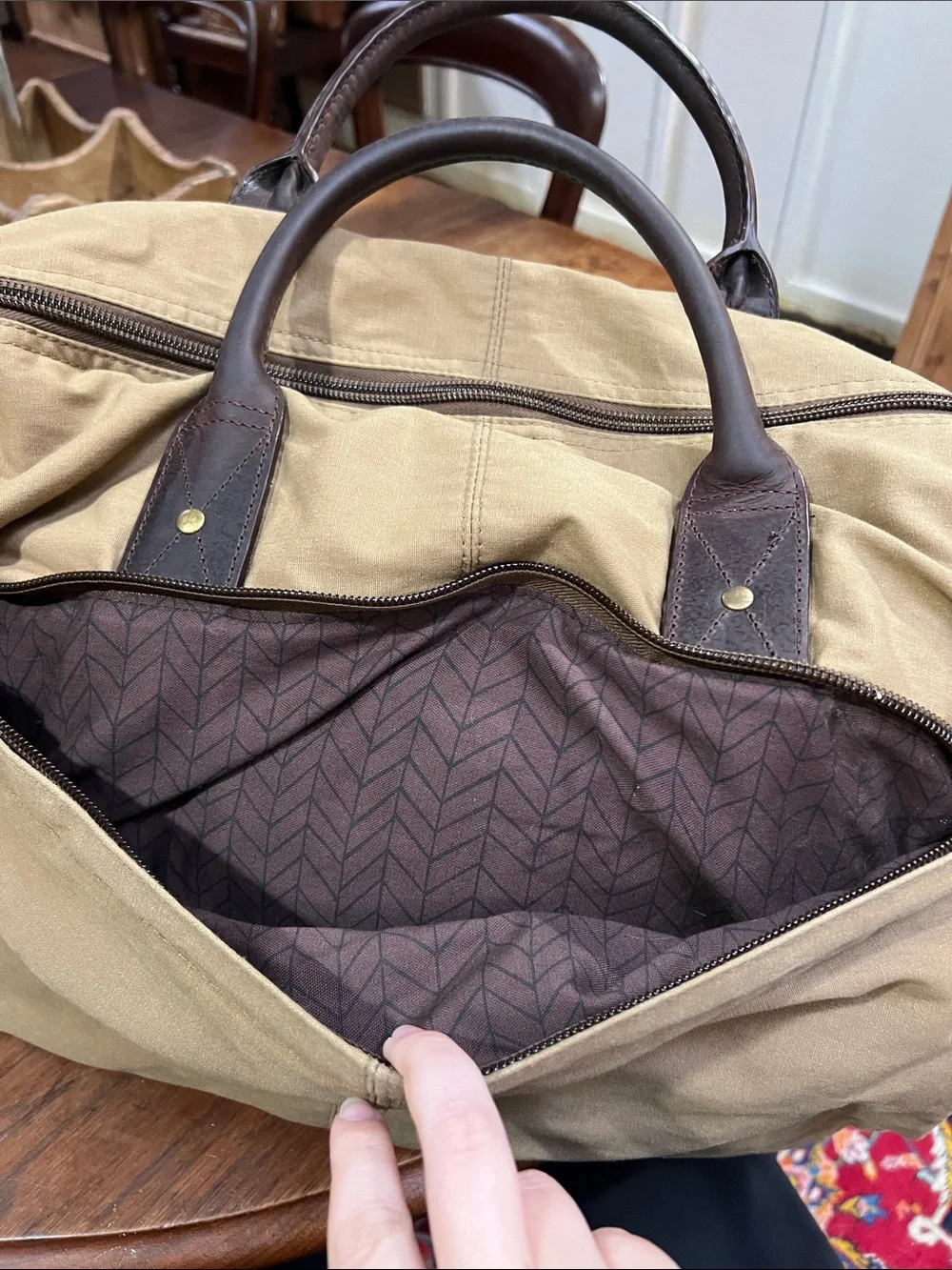 Fossil Wagner Waxed Canvas Duffel Bag